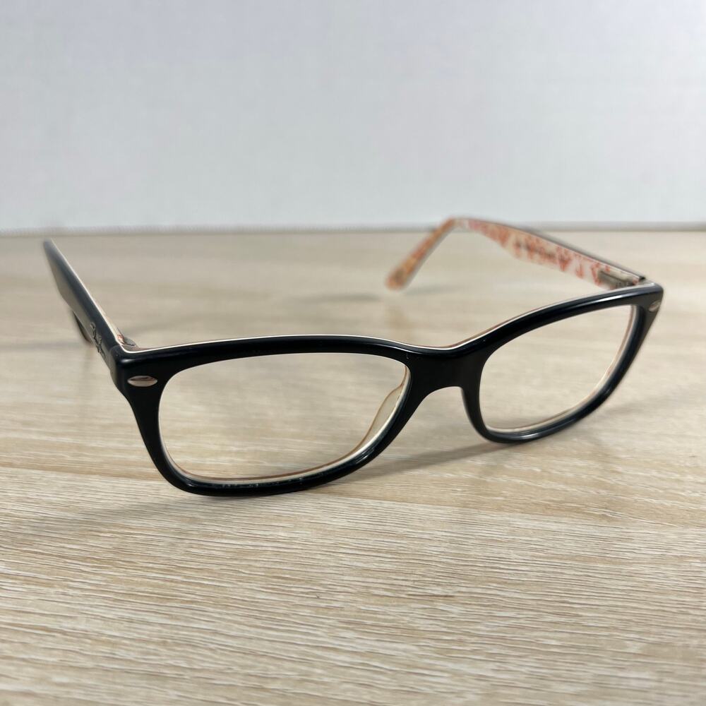 Ray-Ban RB5228 5014 Eyeglasses Black White and Red 53-17-140 Frames Only
